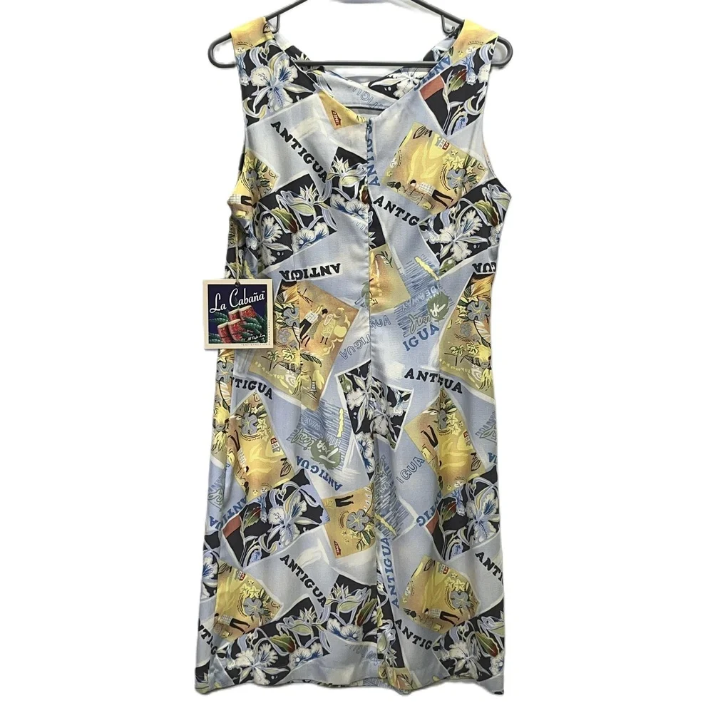 La Cabana NWT Tropical Print Rayon‎ Sleeveless Dress Medium